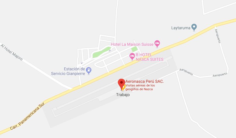 Cómo llegar al Aeropuerto Maria Reiche en Nazca Vista del Aeropuerto Maria Reiche desde Google Maps