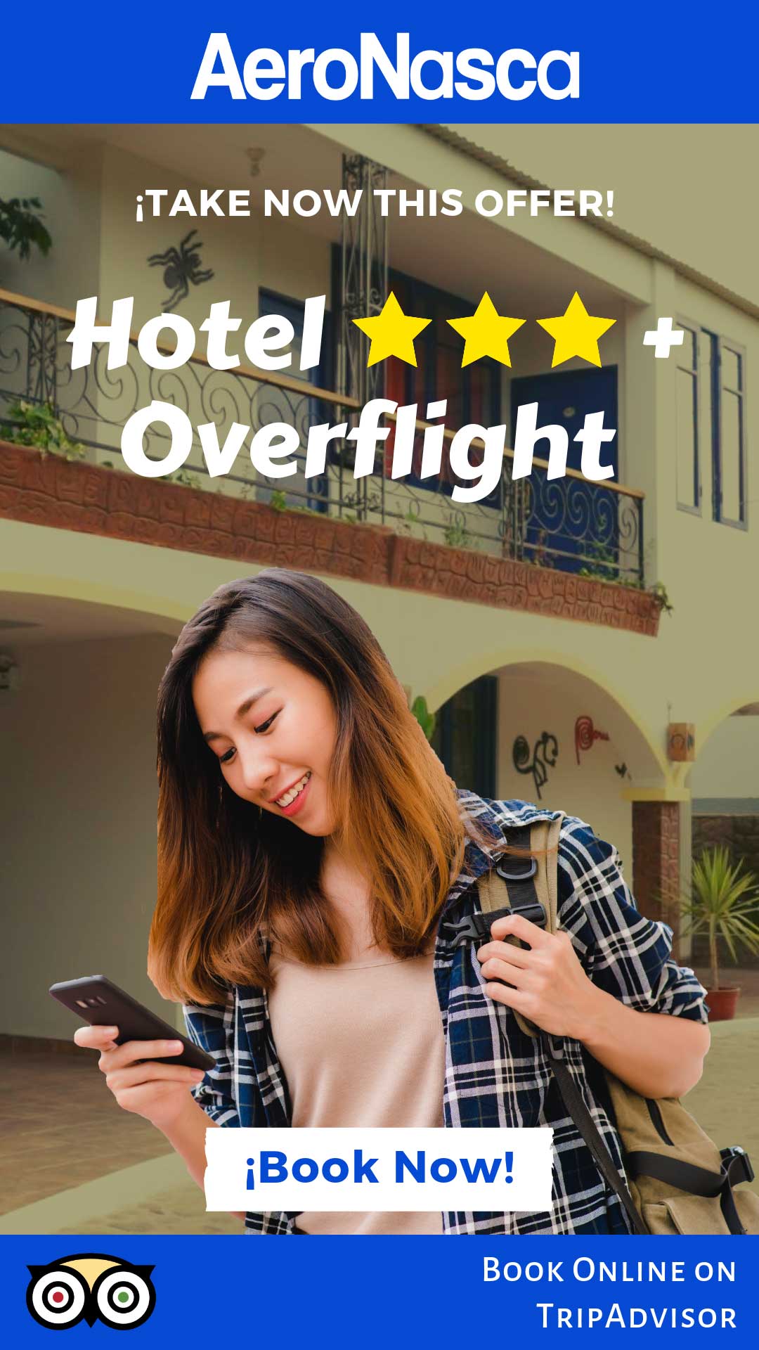 Enjoy a Tour Nazca Lines and an Hotel night in Nazca
