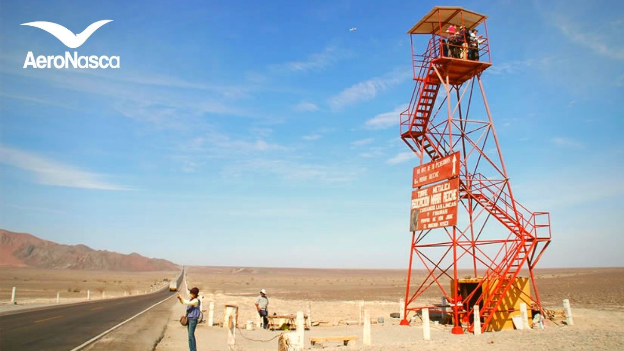 Nazca Lines Tower 🗼 The Nazca Lines Tower next to the South Pan American Highway